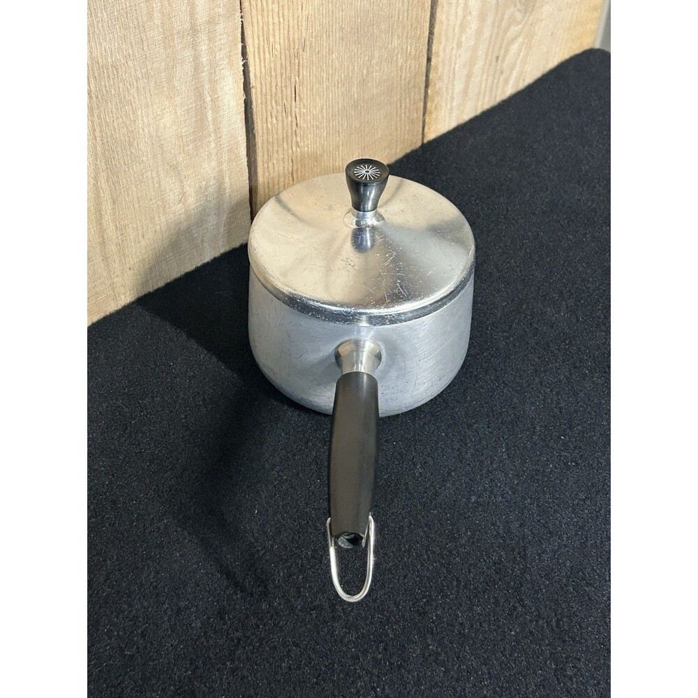 Vintage Wear-Ever Small Saucepan No.781 With Starburst Lid Inner-Clad 1 Qt USA